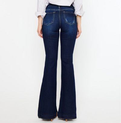 Online Exclusive: Kancan Mid Rise Slim Flare Jeans