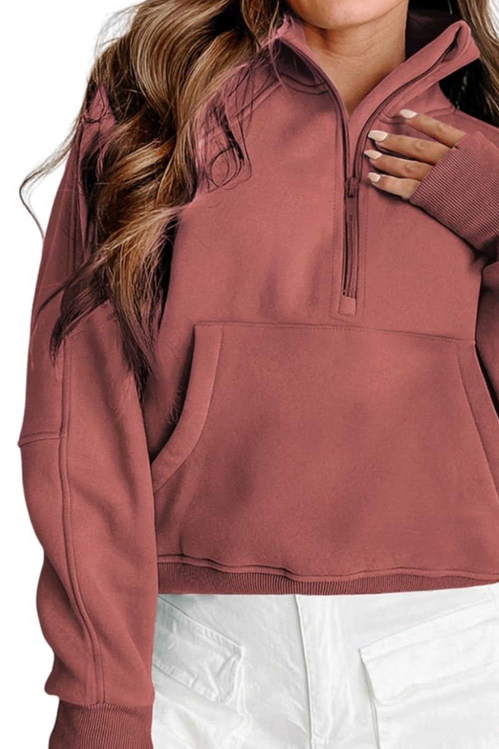 Online Exclusive: Half Zip Long Sleeve Sweatshirt