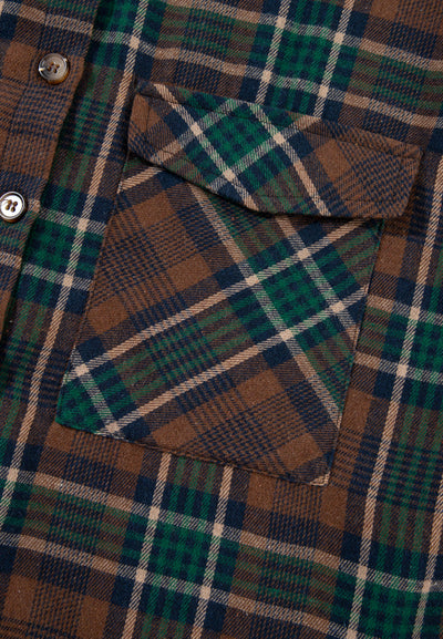 Online Exclusive: Plaid Collared Neck Button Up Jacket