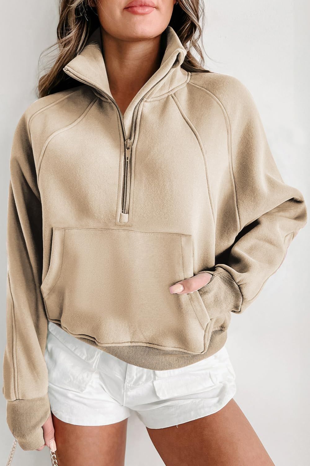 Online Exclusive: Half Zip Long Sleeve Sweatshirt