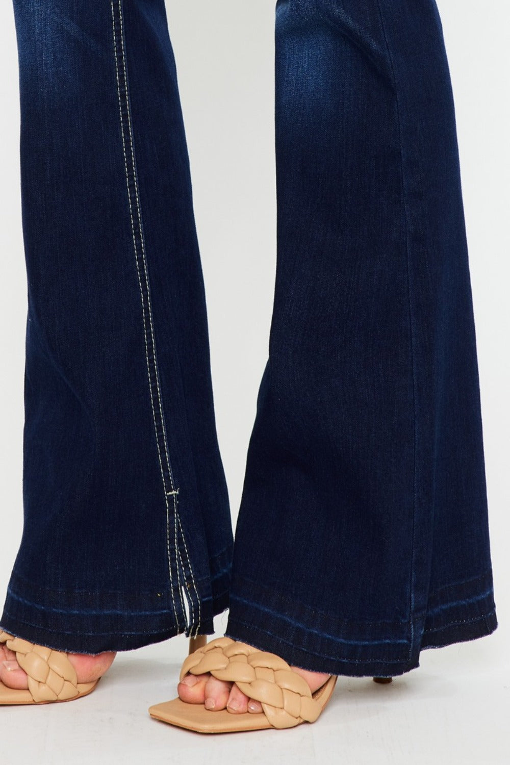 Online Exclusive: Kancan Mid Rise Slim Flare Jeans