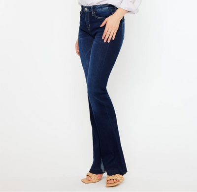 Online Exclusive: Kancan Mid Rise Slim Flare Jeans