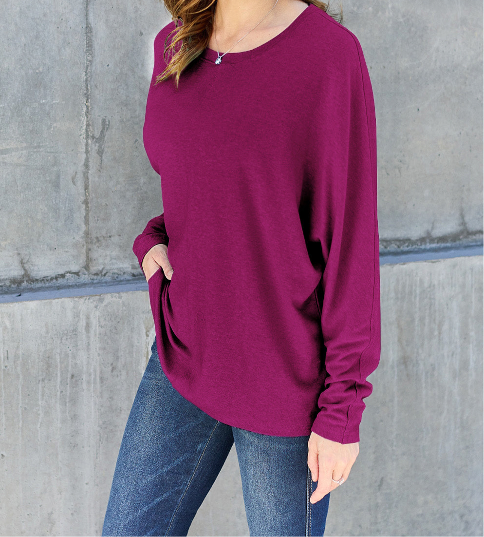 Online Exclusive: Double Take Full Size Round Neck Long Sleeve T-Shirt