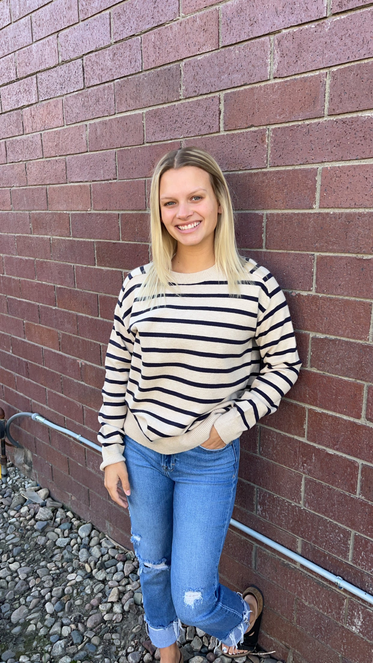 Striped Crew Neck Sweater