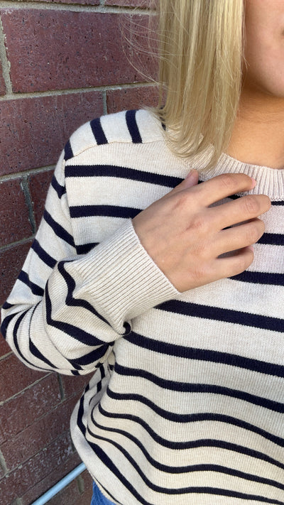 Striped Crew Neck Sweater