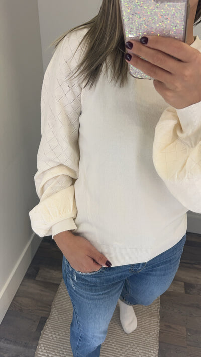 Lightweight Puff Sleeve Sweater