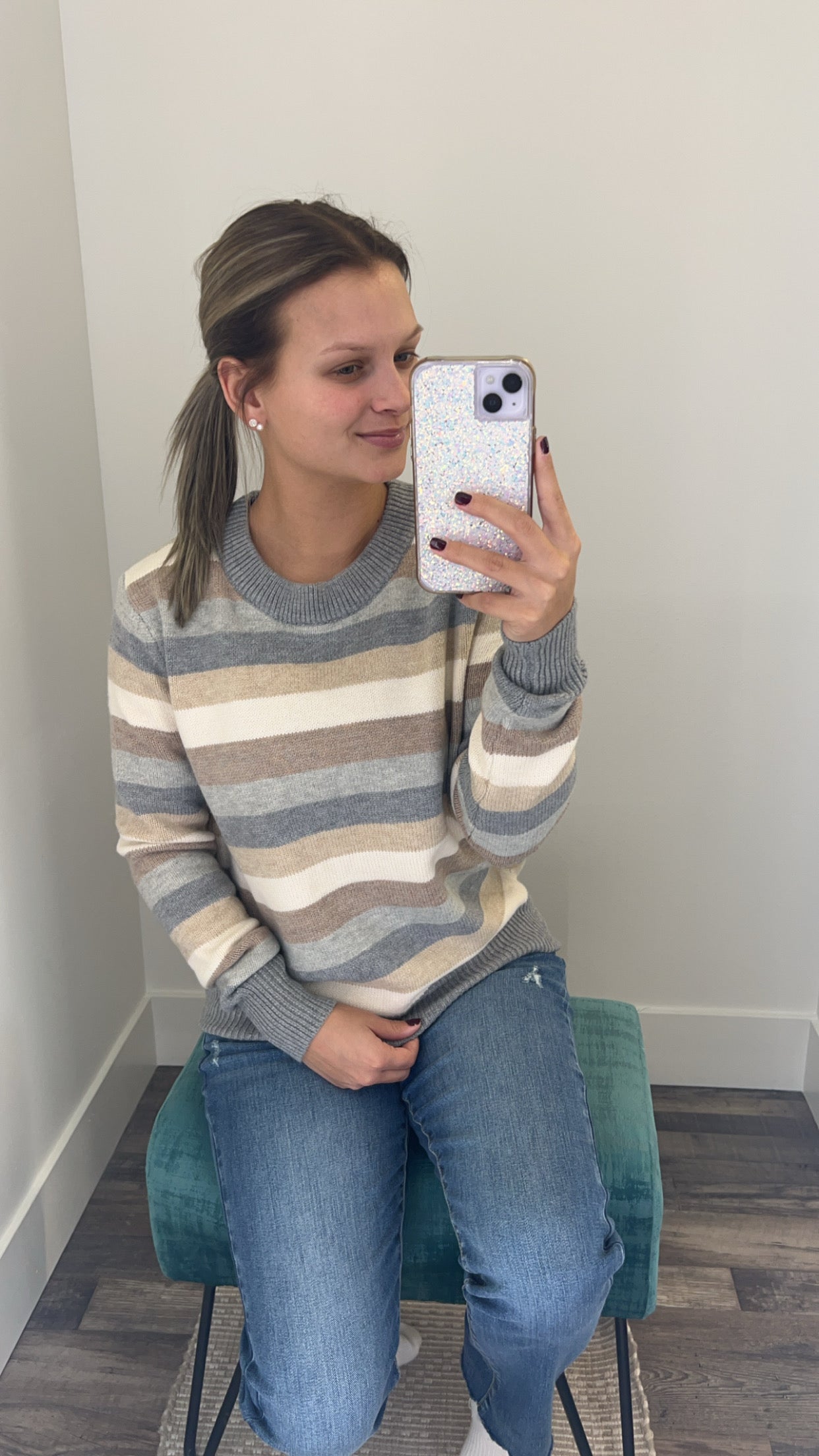 Striped Colorblock Sweater