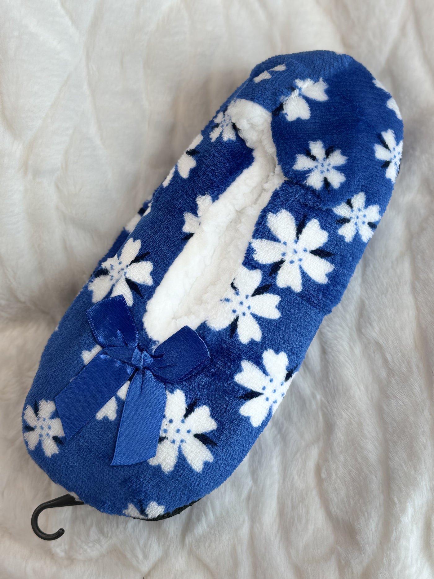 Cherry Blossom Floral Fleece Slipper Socks