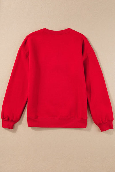 Online Exclusive: Valentine’s Day XOXO Round Neck Drop Shoulder Sweatshirt