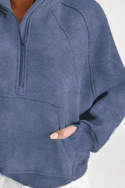 Online Exclusive: Half Zip Long Sleeve Sweatshirt