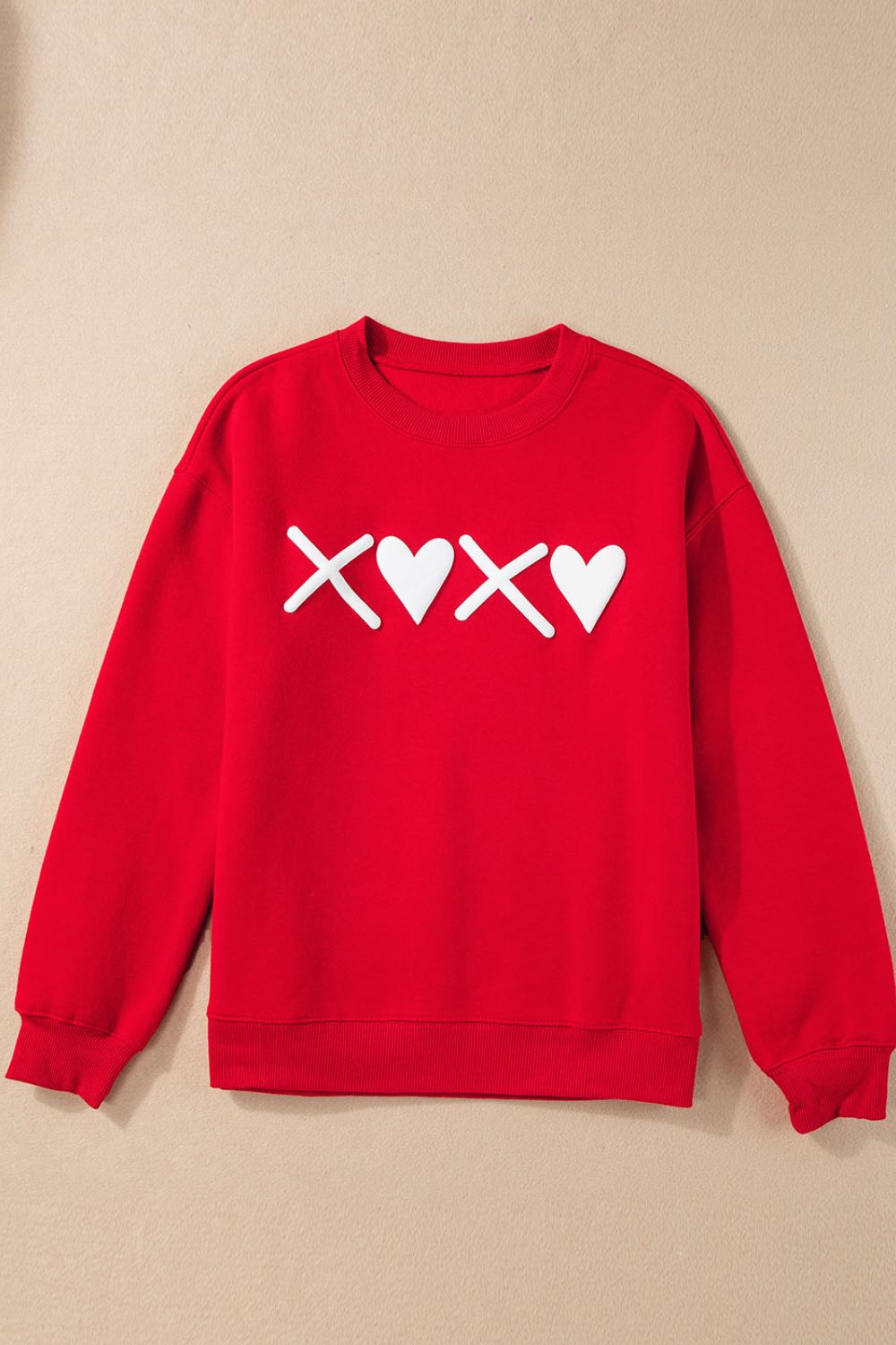 Online Exclusive: Valentine’s Day XOXO Round Neck Drop Shoulder Sweatshirt