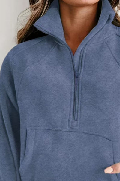 Online Exclusive: Half Zip Long Sleeve Sweatshirt