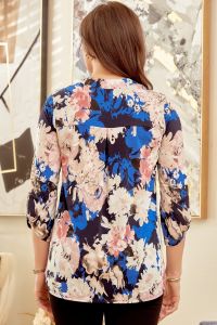 Lizzy Black and Royal Blue Floral