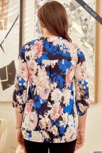 Lizzy Black and Royal Blue Floral